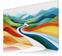 Abstract Mouse Pad 700 x 400 x 3 mm Extended Large Mouse Mat, Keyboard Mousemat, Desk Mat Workspace with Anti-Slip Base & Anti-Fray Edges, Waterproof Desk Accessories for Work (Landscape) L-x1242