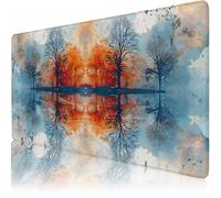 Abstract Mouse Pad 700 x 400 x 3 mm Extended Large Mouse Mat, Keyboard Mousemat, Desk Mat Workspace with Anti-Slip Base & Anti-Fray Edges, Waterproof Desk Accessories for Work (Landscape) L-x1241