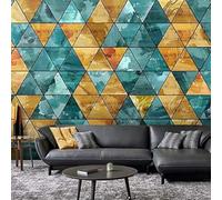 Abstract Multicolour Geometric Creative Art Modern 3D Wallpaper Premium Textured Silk Neutral Tones Material Ideal for Living Room Bedroom-300cm×210cm