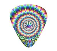 Abstract Mushroom Colorful Mandala Guitar Plectrums 12 Pieces Set =>> Comfortable In The Hand With Smooth Edges Three Thicknesses To Match