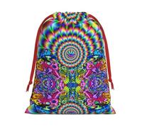 Abstract Mushroom Colorful Mandala Print Drawstring Gift Bag Durable And Versatile, Perfect For Festive Occasions