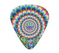 Abstract Mushroom Colorful Mandala Printed Guitar Picks Personalized Guitar Plectrums 12 Pcs For Acoustic Guitar Electric Guitar And Bass Bulk Guitar Pick One Size
