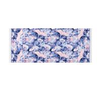 Abstract Mushrooms Digital Illustration Blue Pink White lace edge Washer Dryer Top Cover with side bag reusable Washer and Dryer Covers for the Top for Refrigerator, Roller Washing Machine,