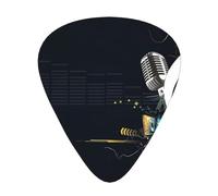 Abstract Music,12 Pcs Guitar Pick,3 Different Thickness Plectrums for Acoustic Guitar Bass Ukulele (0.46mm 0.96mm 0.71mm)