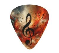 Abstract-Music-Notes 12 Pack Guitar Picks With 3 Thicknesses And Storage Box, Abs Plectrums For Electric Bass Guitar Players