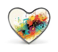 Abstract Music Themed Buttons Pin Memorial Boutonniere for Wedding Groom Bride, Customize Lapel Heart Pin for Christmas, Men Women Costume Decorative Fashionable Brooches