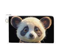 Abstract Music Themed Coin Purse Canvas Wallet Cute Change Purse Small Storage Bag with Zipper, Foolish Cute Animal, One Size, Flowers and Animals