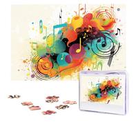 Abstract Music Themed Jigsaw Puzzle for Adults Challenging Wooden Puzzles 1000 Pieces Personalized Photo Puzzle Picture Jigsaws Custom Jigsaw Puzzles for Birthday