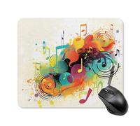 Abstract Music Themed Square Mouse Pad Portable Computer Mousepad with Non-Slip Rubber Base 25 * 30cm Ultra-Thin Gaming Mouse Mat for Computer Laptop Office Desk Accessories