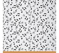 Abstract Music Upholstery Fabric by The Yard,Musical Note Outdoor Fabric by The Yard,Abstract Fabric for Upholstery and DIY Projects,3 Yards,(L276*W150cm) Black White