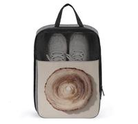 Abstract Natural Tree Rings Organic Circle Shoe Bag for Travel Daily Use Anti-dust Storage Carrier Golf Shoe Pouch