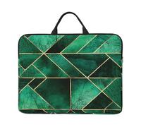 Abstract Nature - Emerald Green, 14 Inch Laptop Sleeve, Notebook Bag Laptop Case Sleeve Briefcase with Handle