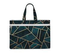Abstract Nature Emerald Green,Canvas Document Bag Zipper File Tote Bag Handbag Briefcase for School Office