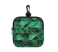 Abstract Nature - Emerald Green, Coin Purse Square Zipper Storage Bag, Change Pouch with Lobster Buckle Clasp Buckle, Change Purse