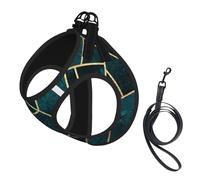 Abstract Nature Emerald Green,Pet Harness,Adjustable Reflective Dog Harness,Pet Leash Vest,S