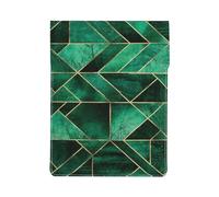 Abstract Nature - Emerald Green, PU Leather Laptop Sleeve, Notebook Bag Laptop Case Sleeve Tablet Briefcase