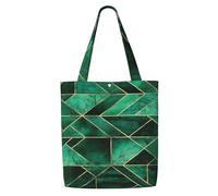 Abstract Nature - Emerald Green,Reusable Grocery Bags Shopping Tote Bags Large Capacity Canvas Shoulder bag