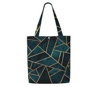 Abstract Nature Emerald Green,Reusable Grocery Bags Shopping Tote Bags Large Capacity Canvas Shoulder bag