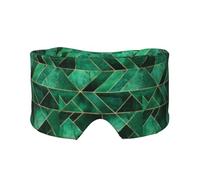 Abstract Nature Emerald Green Shams, Full Eye Covers Light Blocking Eye Mask Sleep Eye and Ear Muffs
