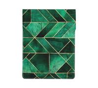 Abstract Nature Emerald Green Shams, PU Leather Laptop Sleeve, Notebook Bag Laptop Case Sleeve Tablet Briefcase