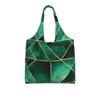 Abstract Nature Emerald Green Shams,Reusable Tote Bags Grocery Bags Large Capacity Canvas Shopping Shoulder bag