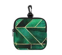 Abstract Nature Emerald Green Shams, Square Zipper Storage Bag, Neoprene Coin Purse, Small Wallets, Change Pouch, Change Purse