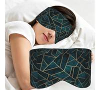 Abstract Nature Emerald Green, Sleep Mask for Home Travel, Full Eye Covers Light Blocking Eye Mask Sleep Eye and Ear Muffs
