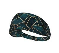 Abstract Nature Emerald Green,Sports Sweatband for Unisex Multi Headband Elastic Exercise Hairband