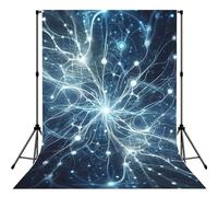 Abstract-Neurons 5x7ft Photography Backdrop, Photo Background With Rod Pocket, Foldable Studio Backdrop For Birthday, Wedding, Party Decoration