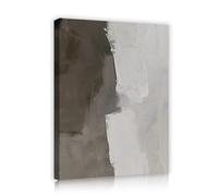Abstract Neutral Tones Canvas Wall Art Modern Mural Contemporary Artwork Prints Large Gray White Posters Painting for Living Room Decor 90x110cm Innerframe