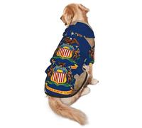 Abstract Nevada State Flag Map Dog Hoodie for Medium Large Dogs, Warm Soft Pet Sweatshirt, Easy to Wear Jumper Clothes