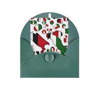 Abstract Nice Italian Flag Patterns Map01 Print Adorable Blank Cards& Envelopes,Unique Designs Perfect for Festivals, Invitations