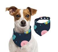 Abstract Night Sky Dog Bandana for Small Medium Large Dogs, Cat Dogs Kerchief Triangle Bibs Scarf for Girl Or Boy