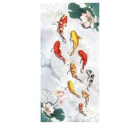Abstract Nordic Style Nine Koi Fish Prints Posters Entrance Painting Canvas Prints Minimalist Wall Art Picture Home Decor- 50x100cm No Framed
