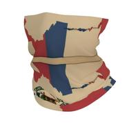 Abstract North Dakota State Flag Map03 Print Headband Neck Gaiter Head Wrap Headwear