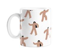 Abstract Nude Men and Women Mug | Marching Dancing Naked Men Women Hand Illustrated, Funny Joke Gift for Home, Housewarming Gift, Adult