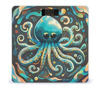 Abstract Octopus Bathroom Scale for Body Weight with High Precision Large LCD Backlight Display Digital Weighing Scale with BMI Capacity Up to 180kg
