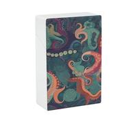 Abstract Octopus Cigarette Case 85mm King Size, Crushproof Plastic Cigarette Box Holder for Men Women Cigar Protective Cover Waterproof Cigarettes Holder 20 Capacity