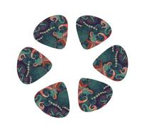 Abstract Octopus Guitar Pick 12 picks Fashion Personalized Bass Pick Durable Electric Guitar Plectrums Instrument Accessories for Ukulele Electric Guitar Bass