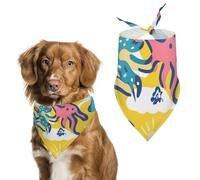 Abstract Octopus Hawaiian Surfboard Pet Bandana Dogs Triangle Scarf Cats Handkerchief Puppy Costume