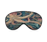 Abstract Octopus Kraken Sleep Mask Personality Eye Sleep Shade Cover Comfortable Breathable Sleeping Blindfold Soft Comfortable Night Eye Cover Adjustable Band Eye Mask for Men Women