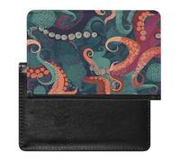 Abstract Octopus Passport Holder & Travel Wallet Passport Cover Protector Essentials with Credit Card Slots