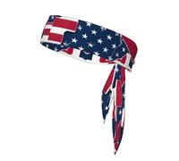 Abstract Ohio State Flag MAP 04 Print Tennis Tie Headband Hair Band Unisex Sport Head Tie for Basketball,Running,Karate