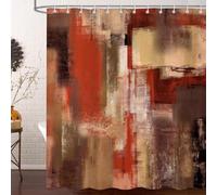 Abstract Oil Painting Shower Curtain Modern Art Shower Curtains for Bathroom Mould Resistant Fabric 3D Bathtub Curtain Waterproof PolyesterWashable120x180 cm (47 x 71 Inch) with 8 Hooks c.1415