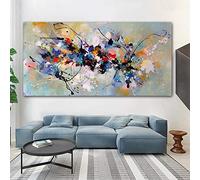 Abstract Oil Paintings on Canvas Colorful Contemporary Oversized Wall Art Large Contemporary Painting Canvas Wall Art 80x165cm(32x65in) With Frame