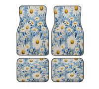 Abstract Oli Painting Daisy Car Floor Mats Set of 4