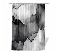 Abstract Ombre Grey Black Marble Shower Curtain for Bathroom, Modern Art Waterproof Cloth Fabric Bathroom Accessories Set with 12 Rust Proof Plastic Hooks, 72” x 78”