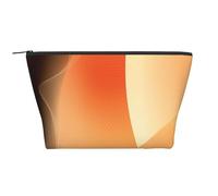 Abstract Orange and Brown Pattern, Toiletry Pouch Makeup Bag Cosmetic Bag Portable Travel Toiletry Bag