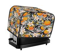 Abstract Orange Fruit Toaster Cover 4 Slice Toaster Cover, Dust Cover Kitchen Small Appliance Cover