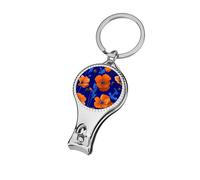Abstract Orange Poppies on Royal Blue Nail Clippers Toenail Clipper Cutters Professional Nail Trimmer Nail Cuticle Cutter for Women Men